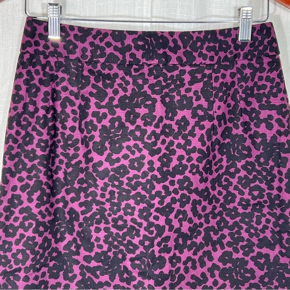 Banana Republic Purple Animal Print Pencil Skirt - Picture 2 of 6